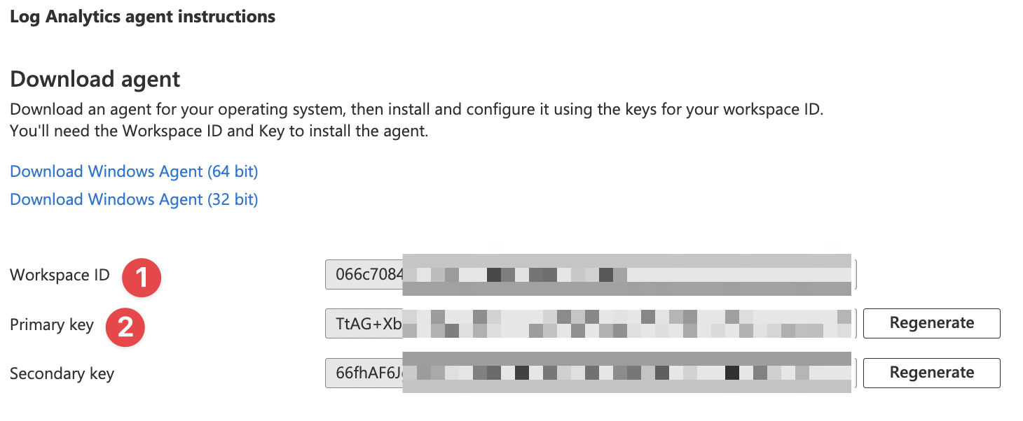 Log Analytics Workspace ID and Primary Key /2023/advanced-reporting-machine/LogAnalyticsWorkspaceIdPrimaryKey.png#center