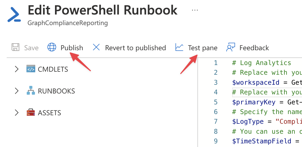 Test and publish runbook /2023/advanced-reporting-machine/runbookTesting.png#center
